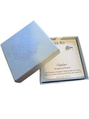 Ava Ro Elephant Studs – Good Fortune & Compassion – Sterling Silver